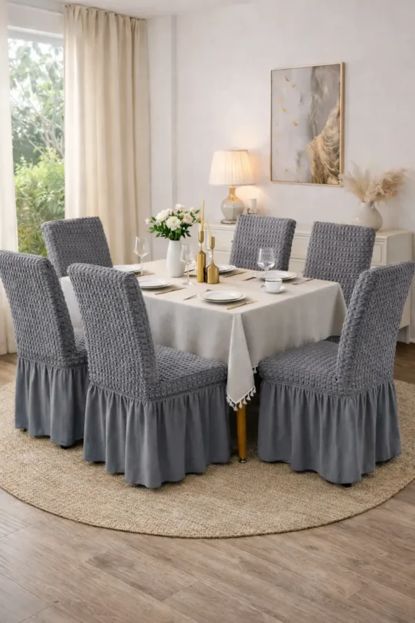 Set Huse Scaune 6 Piese – Bumbac Elastic ATS32