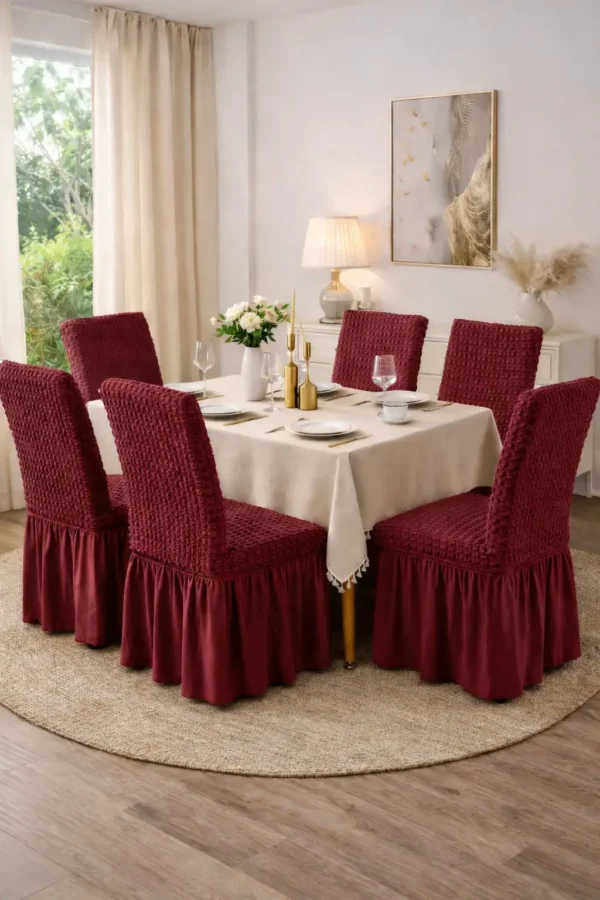 Set Huse Scaune 6 Piese – Bumbac Elastic ATS33