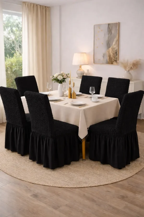 Set Huse Scaune 6 Piese – Bumbac Elastic ATS34