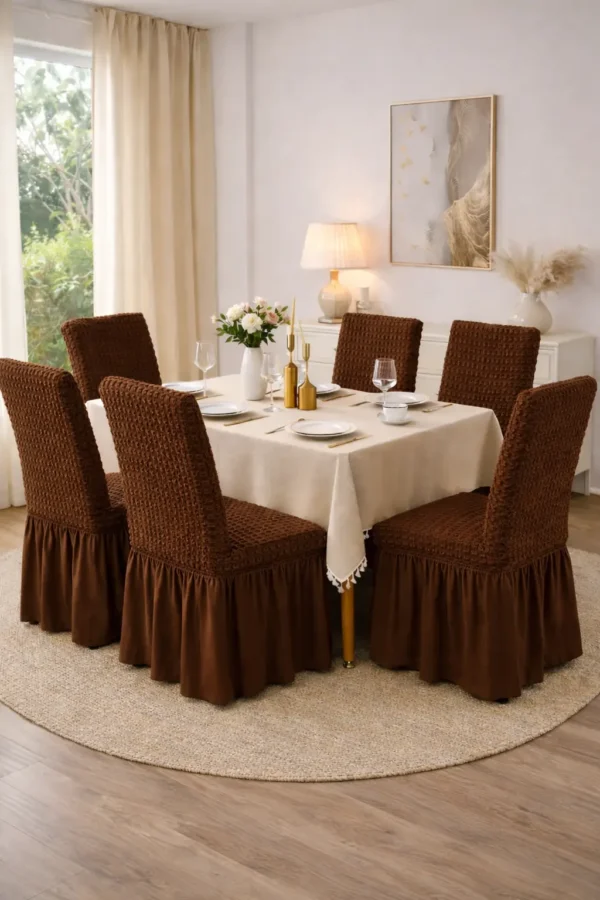 Set Huse Scaune 6 Piese – Bumbac Elastic ATS35