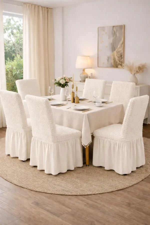 Set Huse Scaune 6 Piese – Bumbac Elastic ATS36
