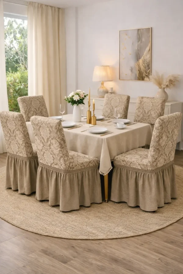 Set Huse Scaune 6 Piese – Cu Broderie ATS38