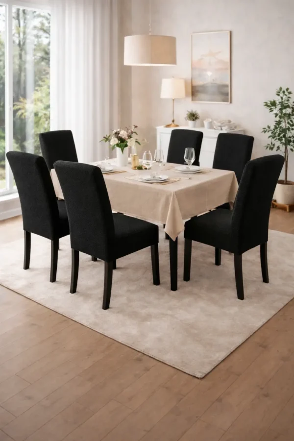 Set Huse Scaune 6 Piese – Bumbac Elastic ATS7