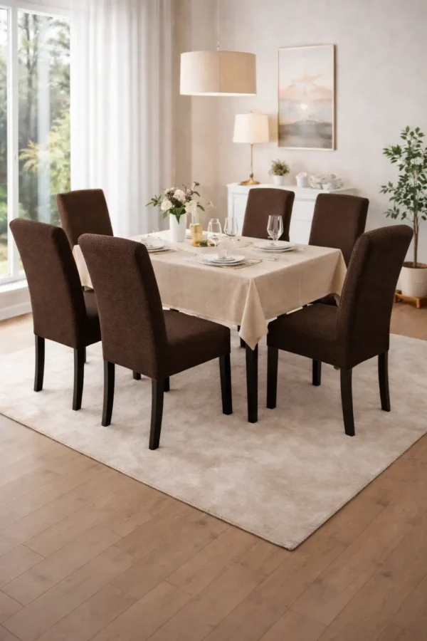 Set Huse Scaune 6 Piese – Bumbac Elastic ATS8