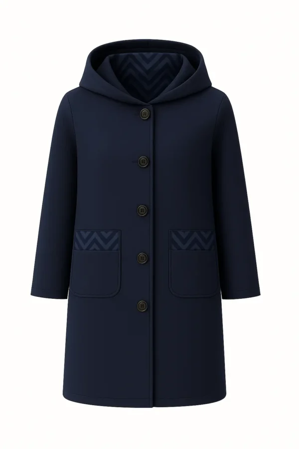 Cardigan din stofa model tip jacheta C102 - imagine 2