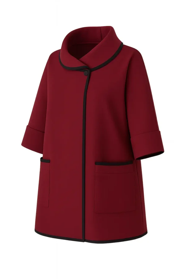 REDCUERE  Cardigan din stofa model tip jacheta C104