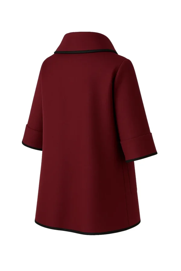 REDCUERE  Cardigan din stofa model tip jacheta C104 - imagine 2