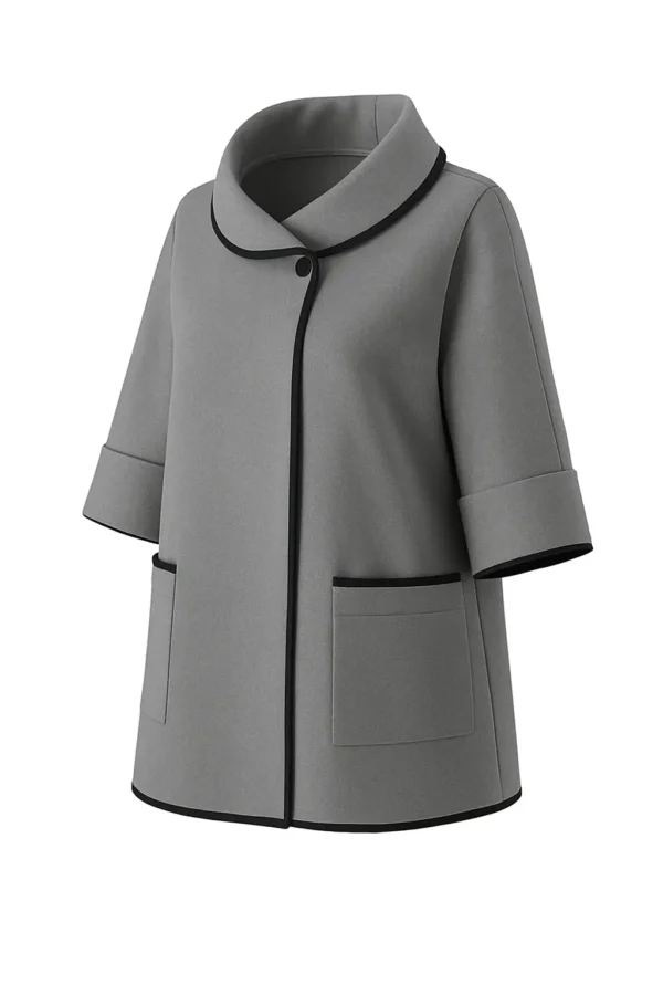 REDCUERE  Cardigan din stofa model tip jacheta C105 - imagine 2