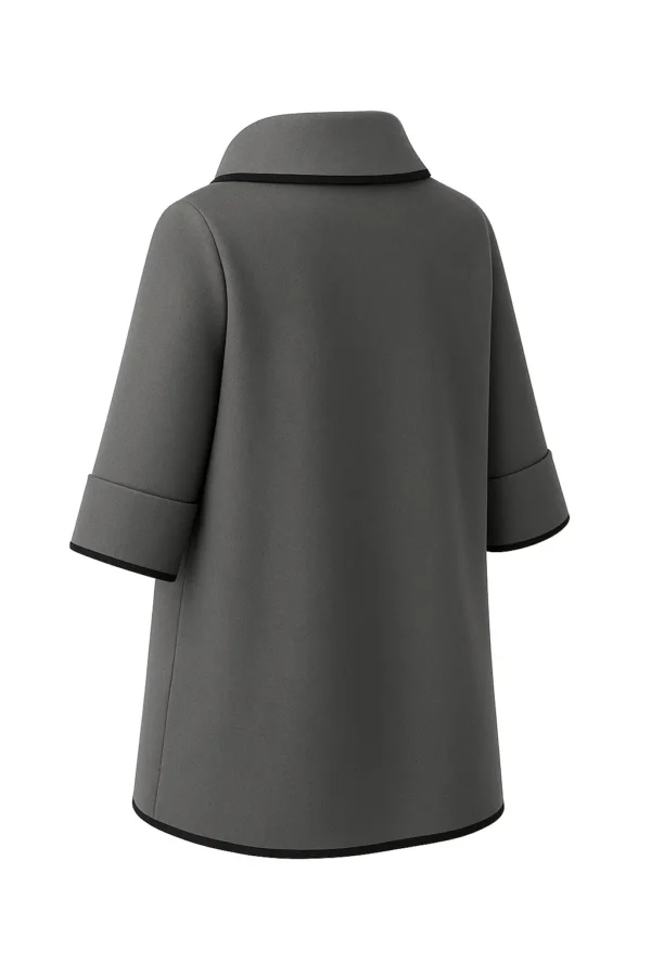 REDCUERE  Cardigan din stofa model tip jacheta C105 - imagine 3
