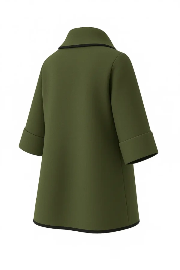 REDCUERE  Cardigan din stofa model tip jacheta C106 - imagine 2