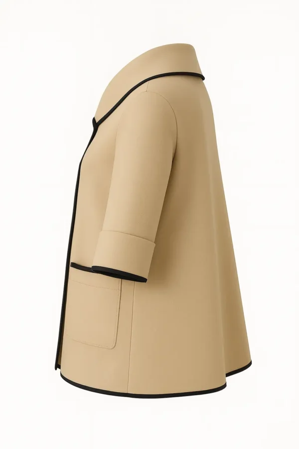 REDCUERE Cardigan din stofa model tip jacheta C107 - imagine 3