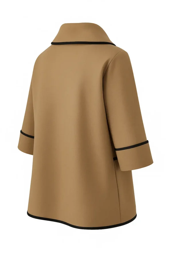 REDCUERE  Cardigan din stofa model tip jacheta C108 - imagine 3