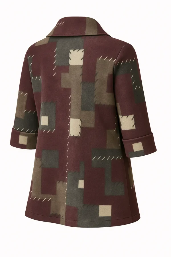 Cardigan elegant cu imprimeu geometric C116 - imagine 3