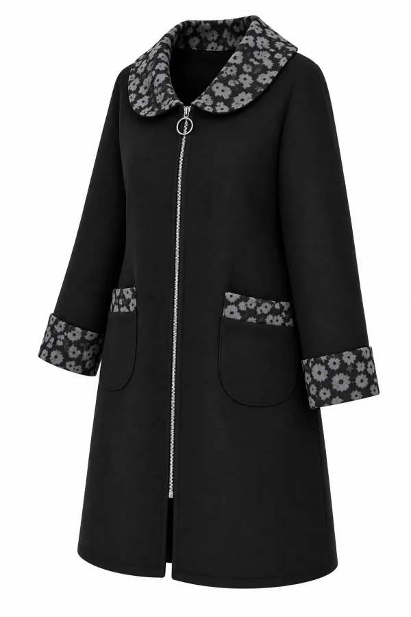 Cardigan din stofa model tip jacheta C17 - imagine 2