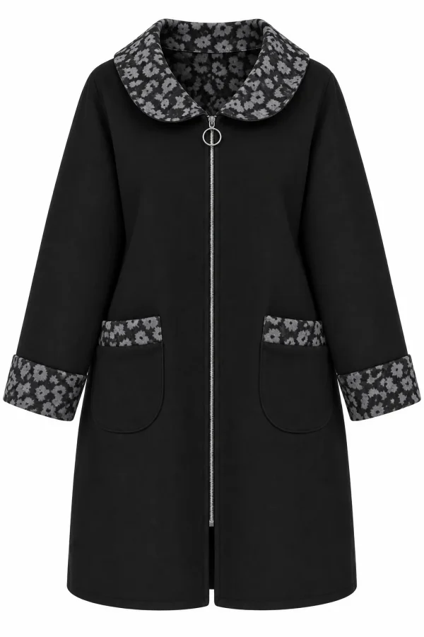 Cardigan din stofa model tip jacheta C17