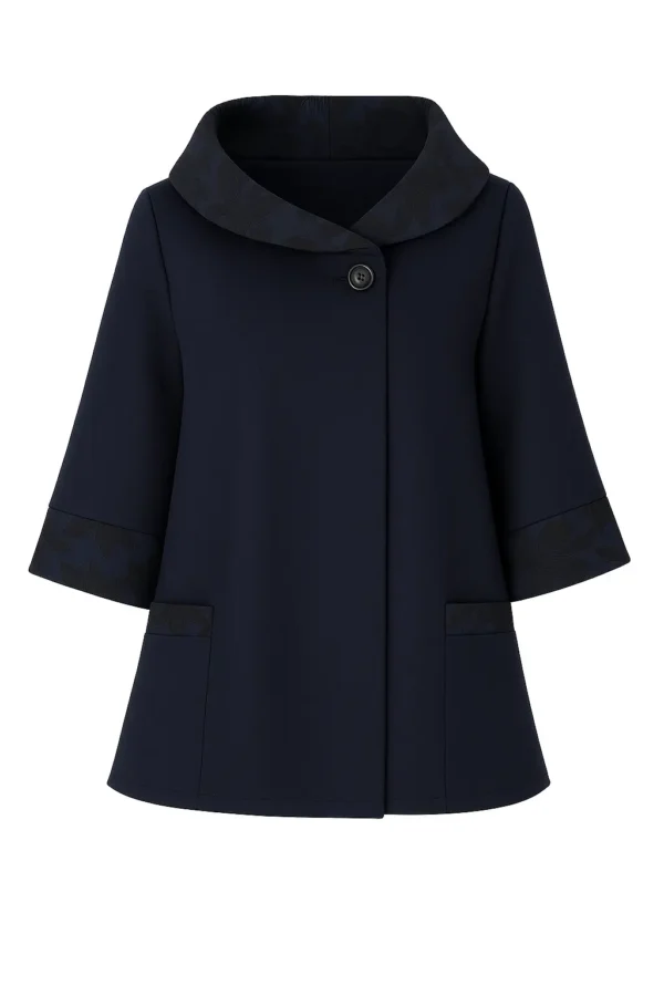 Cardigan din stofa model tip jacheta C36