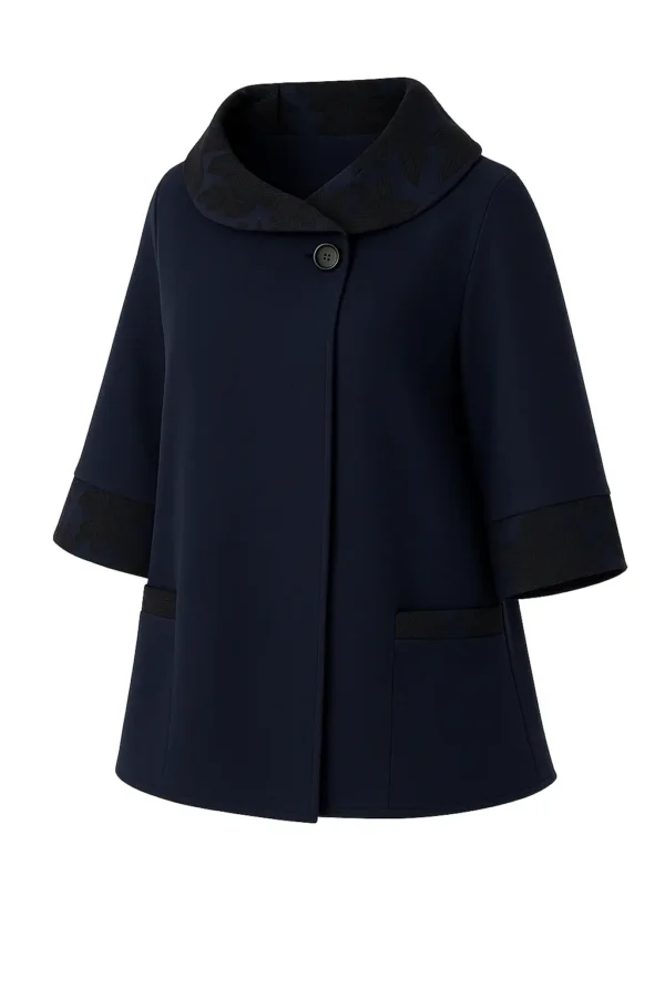 Cardigan din stofa model tip jacheta C36 - imagine 2