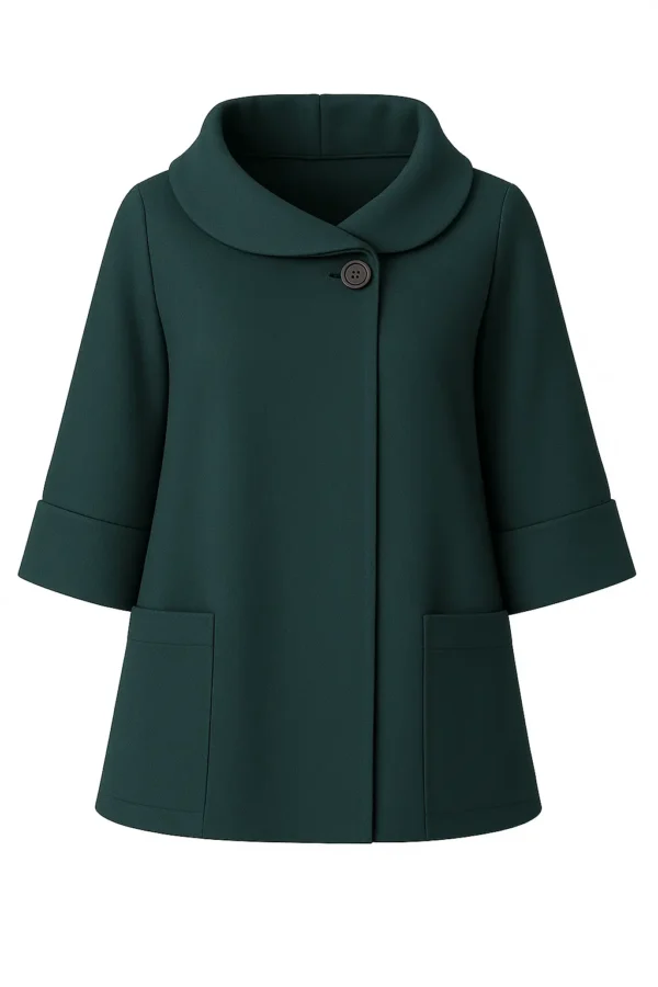 Cardigan din stofa model tip jacheta C39