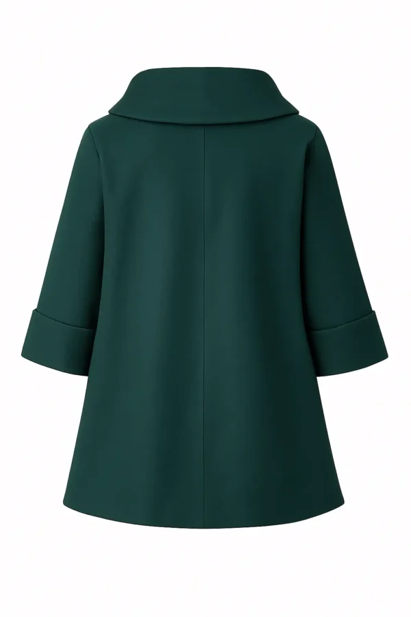 Cardigan din stofa model tip jacheta C39 - imagine 3