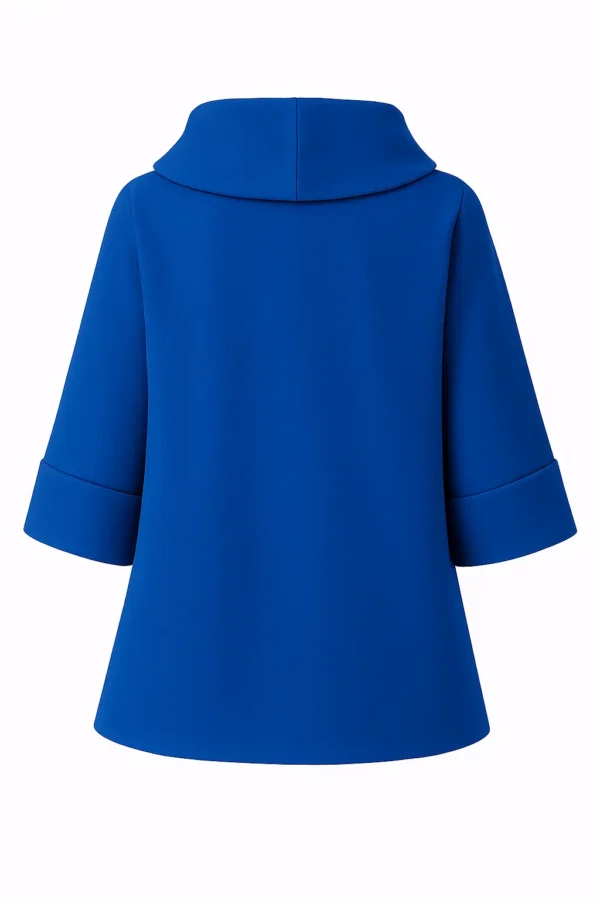 Cardigan din stofa model tip jacheta C40 - imagine 3