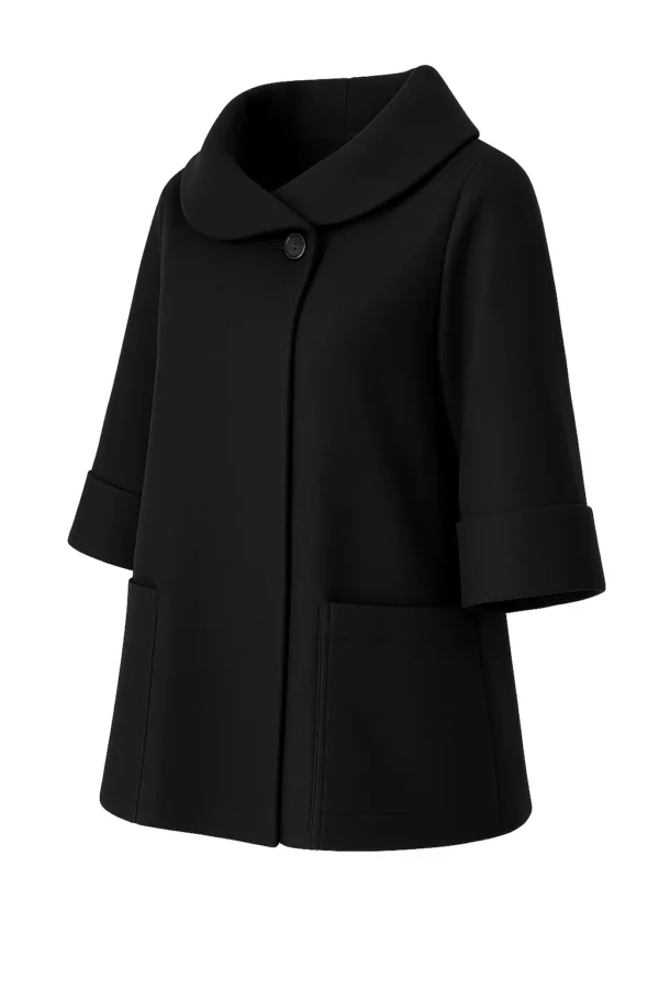 Cardigan din stofa model tip jacheta C41 - imagine 2
