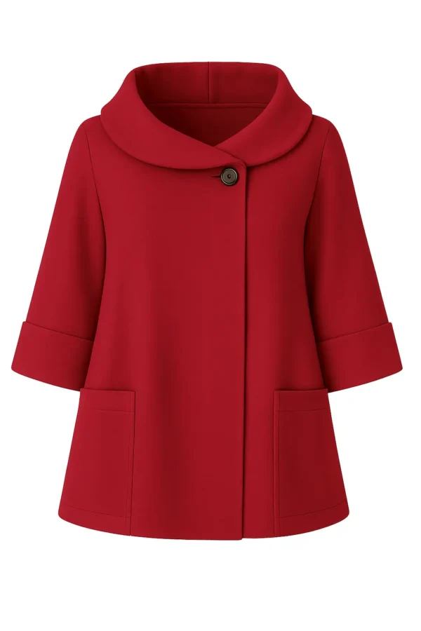 Cardigan din stofa model tip jacheta C43