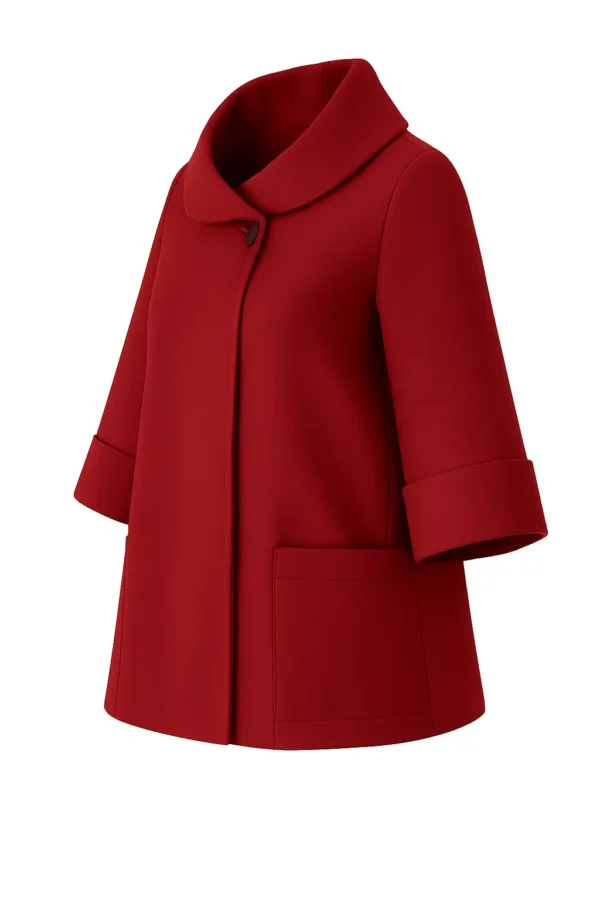 Cardigan din stofa model tip jacheta C43 - imagine 2
