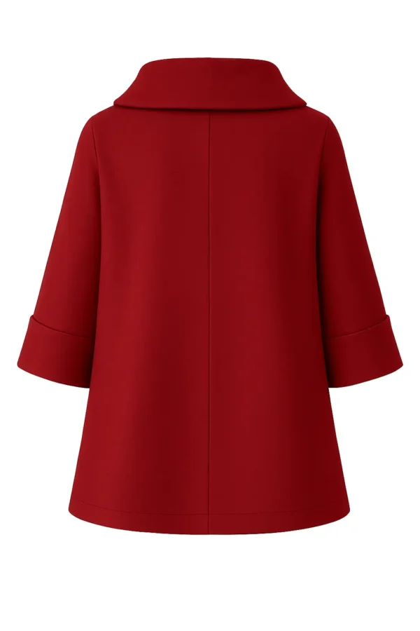 Cardigan din stofa model tip jacheta C43 - imagine 3