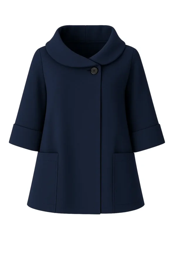 Cardigan din stofa model tip jacheta C44