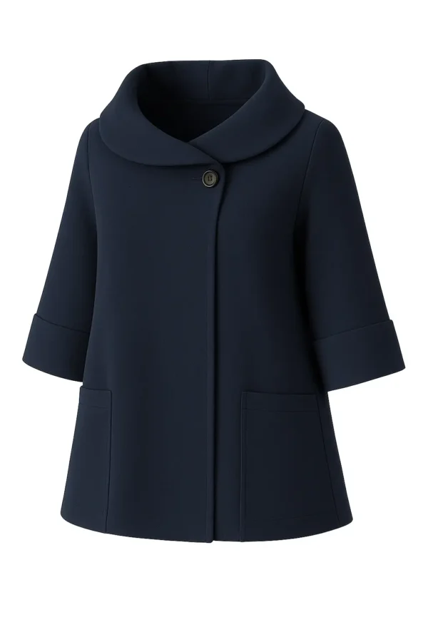 Cardigan din stofa model tip jacheta C44 - imagine 2
