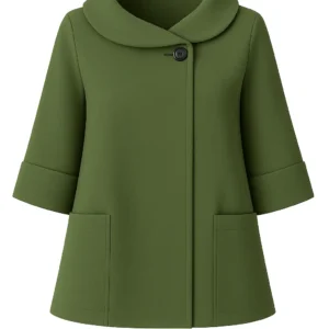 Cardigan din stofa model tip jacheta C45