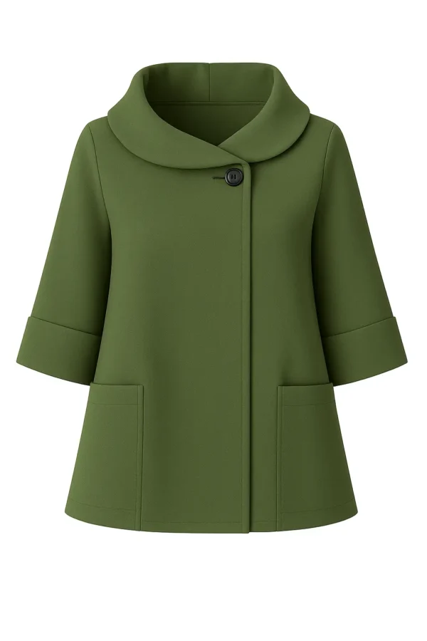 Cardigan din stofa model tip jacheta C45