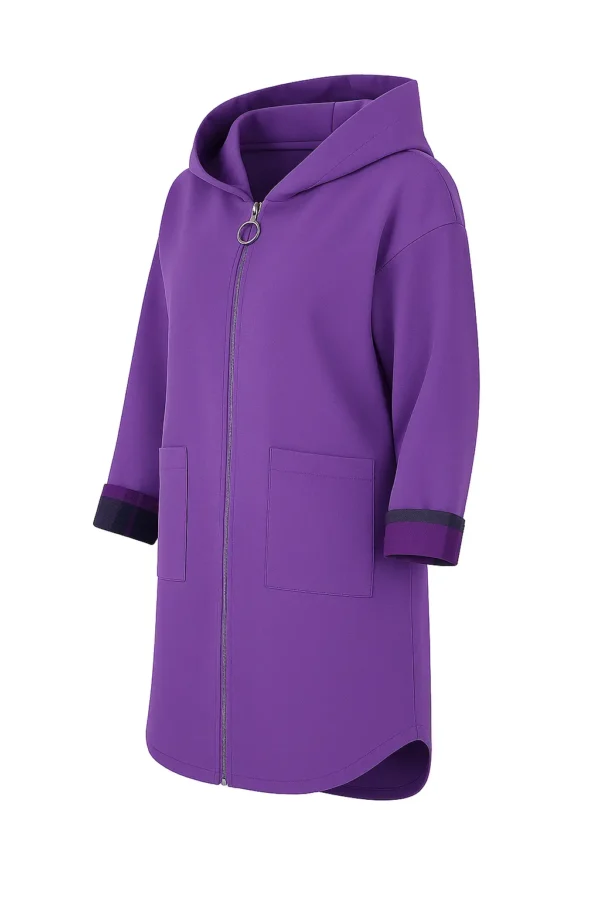 Cardigan din stofa model tip jacheta C61 - imagine 2