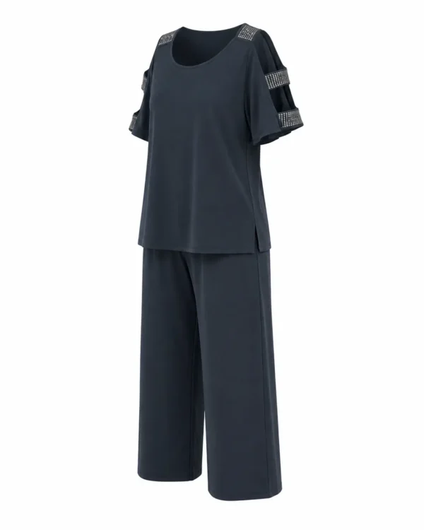 Compleu elegant lejer cu pantaloni Andra CA01 - imagine 2