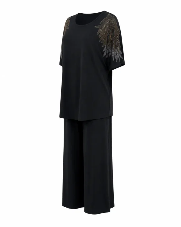 Compleu elegant lejer cu pantaloni Andra CA02 - imagine 2