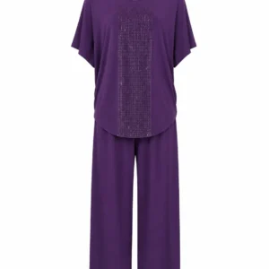 Compleu elegant lejer cu pantaloni Andra CA03