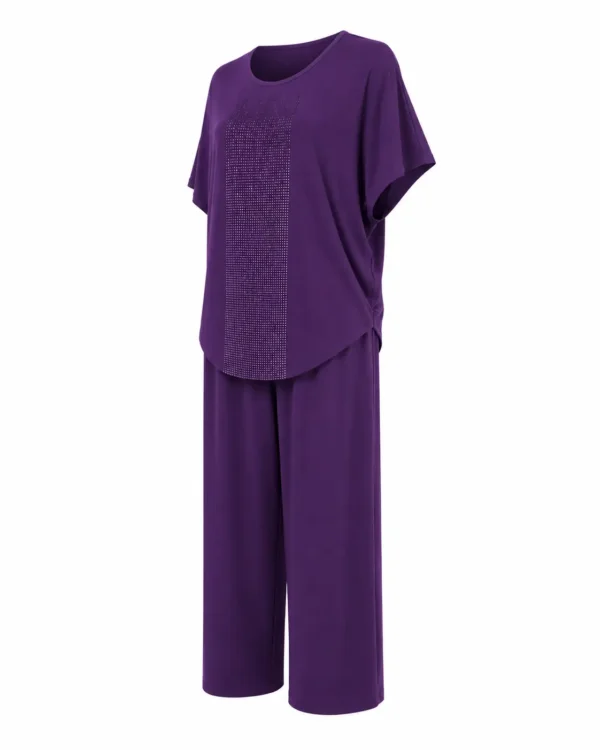 Compleu elegant lejer cu pantaloni Andra CA03 - imagine 2
