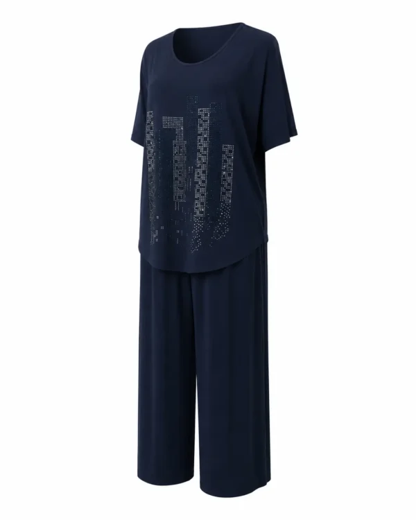Compleu elegant lejer cu pantaloni Andra CA04 - imagine 2