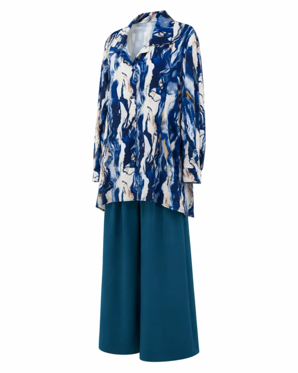 Compleu satinat elegant DENISA CAD08 - imagine 2