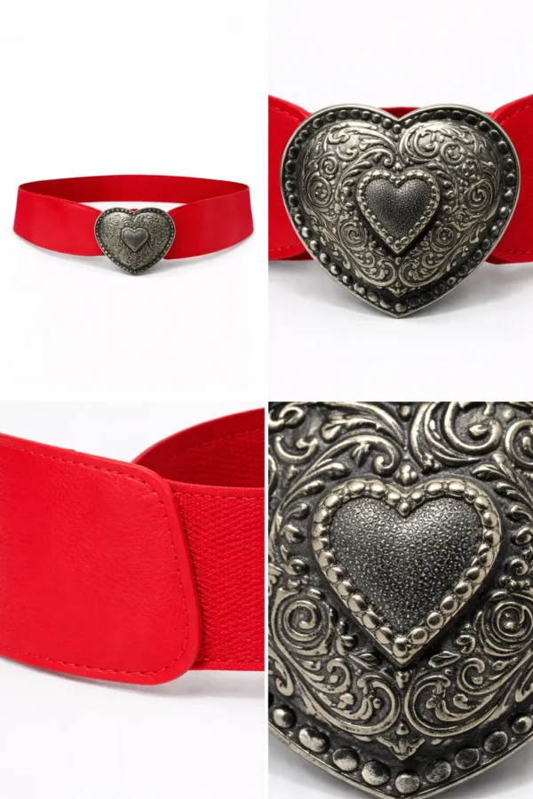 Curea cu cataramă inimă decorativă CD-16 - imagine 2