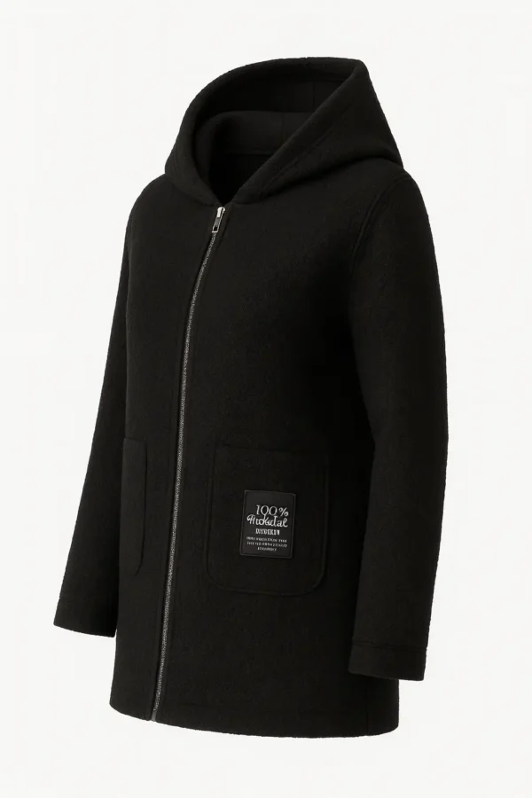 REDUCERE Cardigan damă cu glugă din material buclat Cod Produs CH02 - imagine 2
