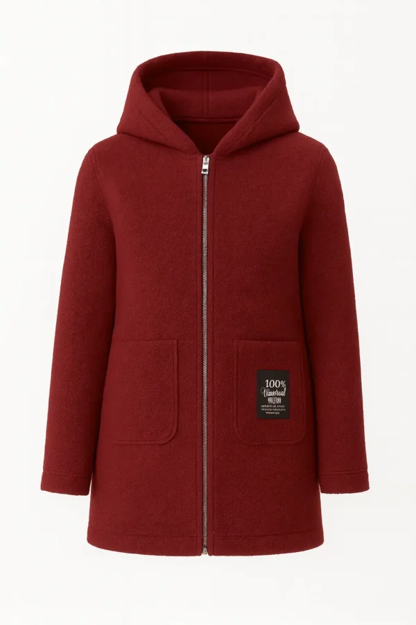 REDUCERE Cardigan damă cu glugă din material buclat Cod Produs CH04