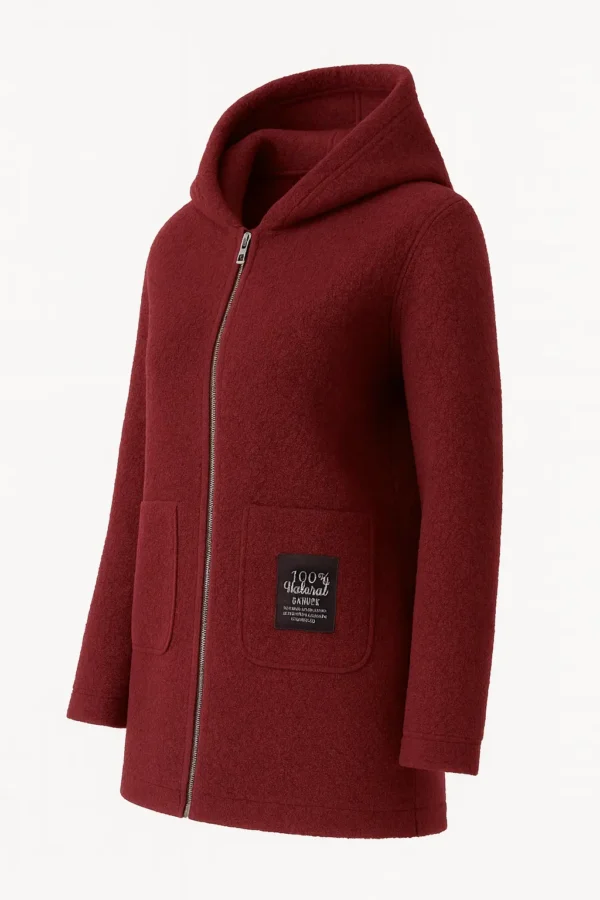 REDUCERE Cardigan damă cu glugă din material buclat Cod Produs CH04 - imagine 2