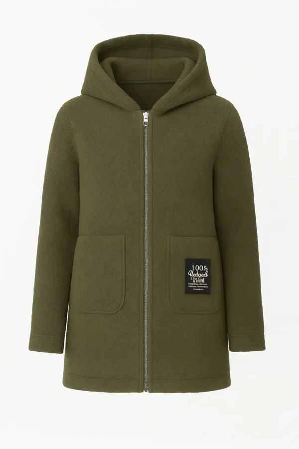 REDUCERE Cardigan damă cu glugă din material buclat Cod Produs CH06