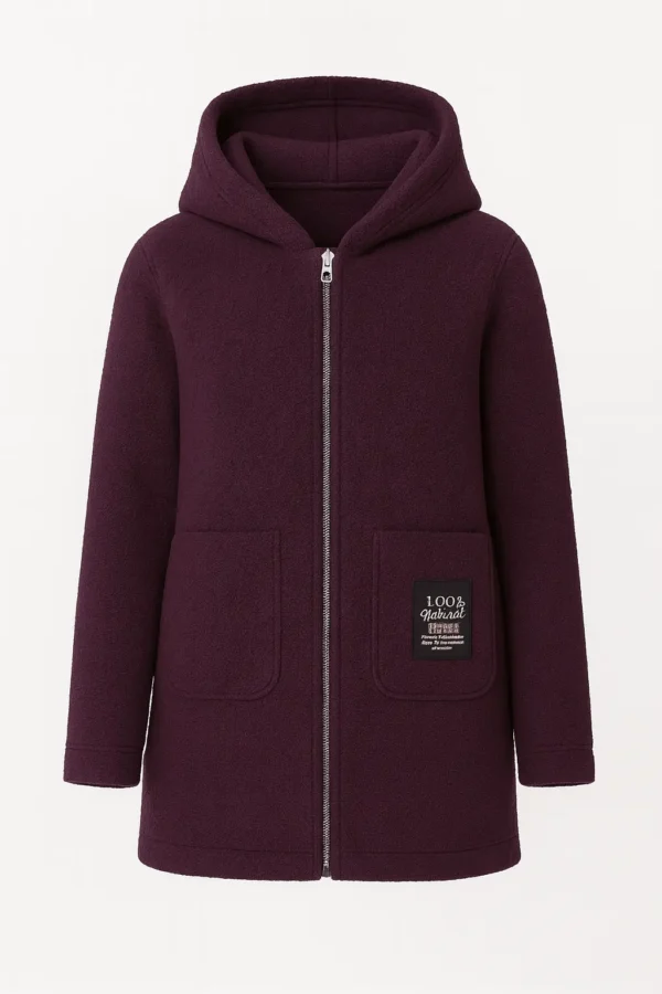 REDUCERE Cardigan damă cu glugă din material buclat Cod Produs CH07