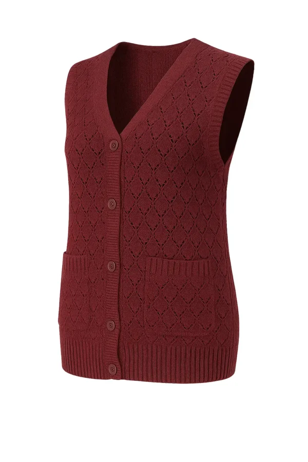 Vesta damă tricotată din bumbac Y3