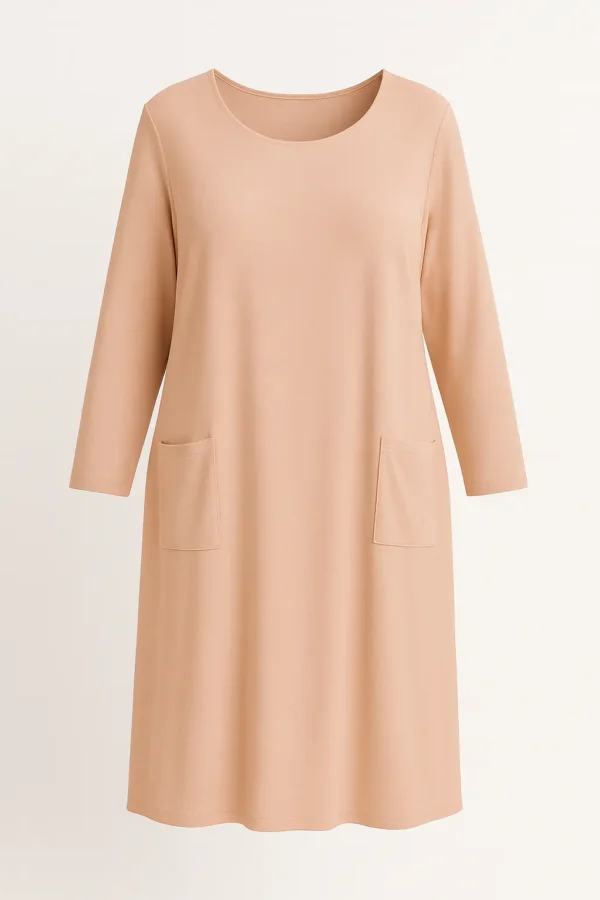 Rochie lejeră cu buzunare  R196 - imagine 2