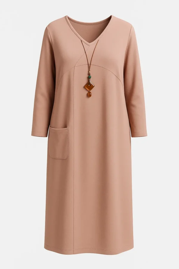 Rochie lejeră cu decolteu în V R205 - imagine 3