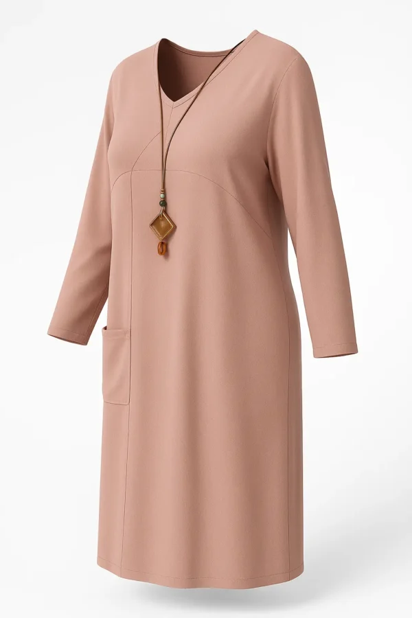 Rochie lejeră cu decolteu în V R205