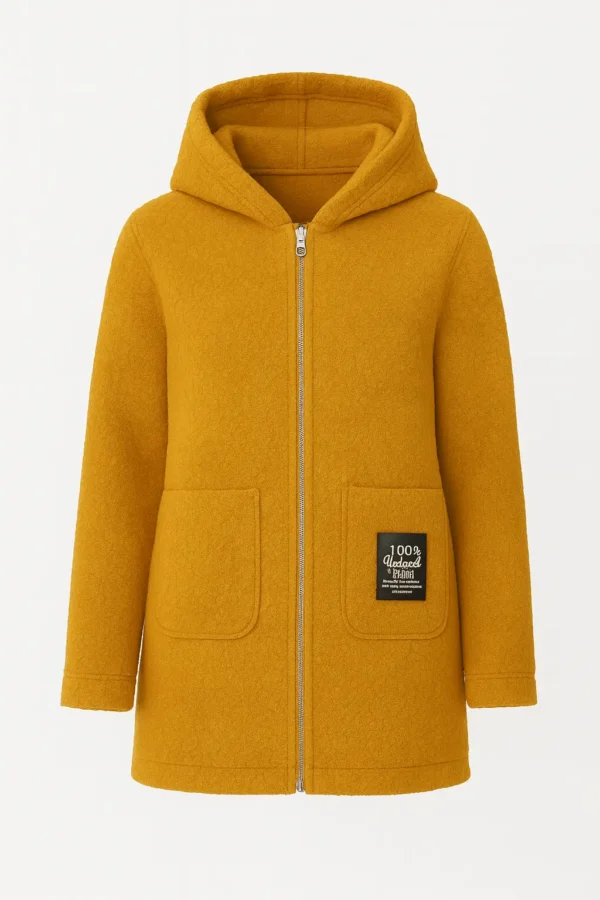 REDUCERE Cardigan damă cu glugă din material buclat Cod Produs CH01